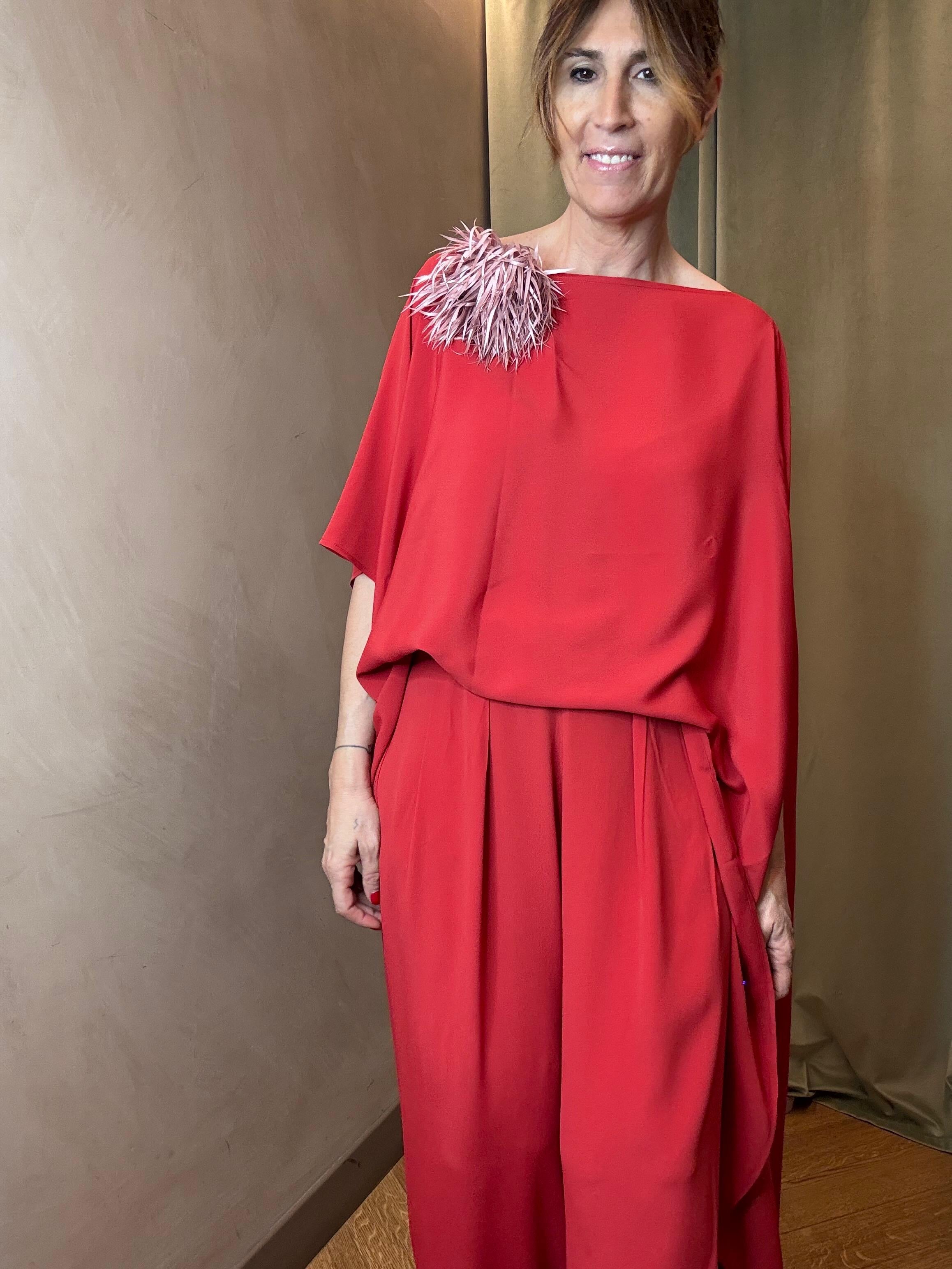BLUSA SETA VERMIGLIO
