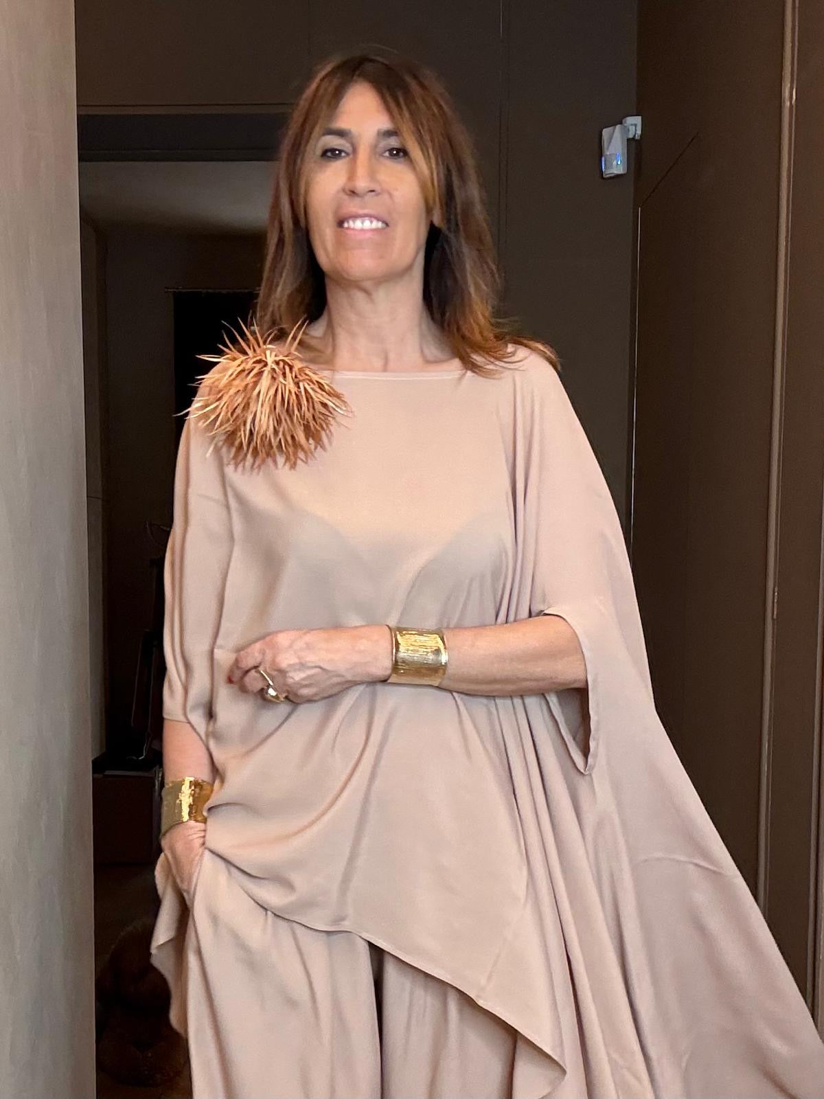 BLUSA SETA NUDE