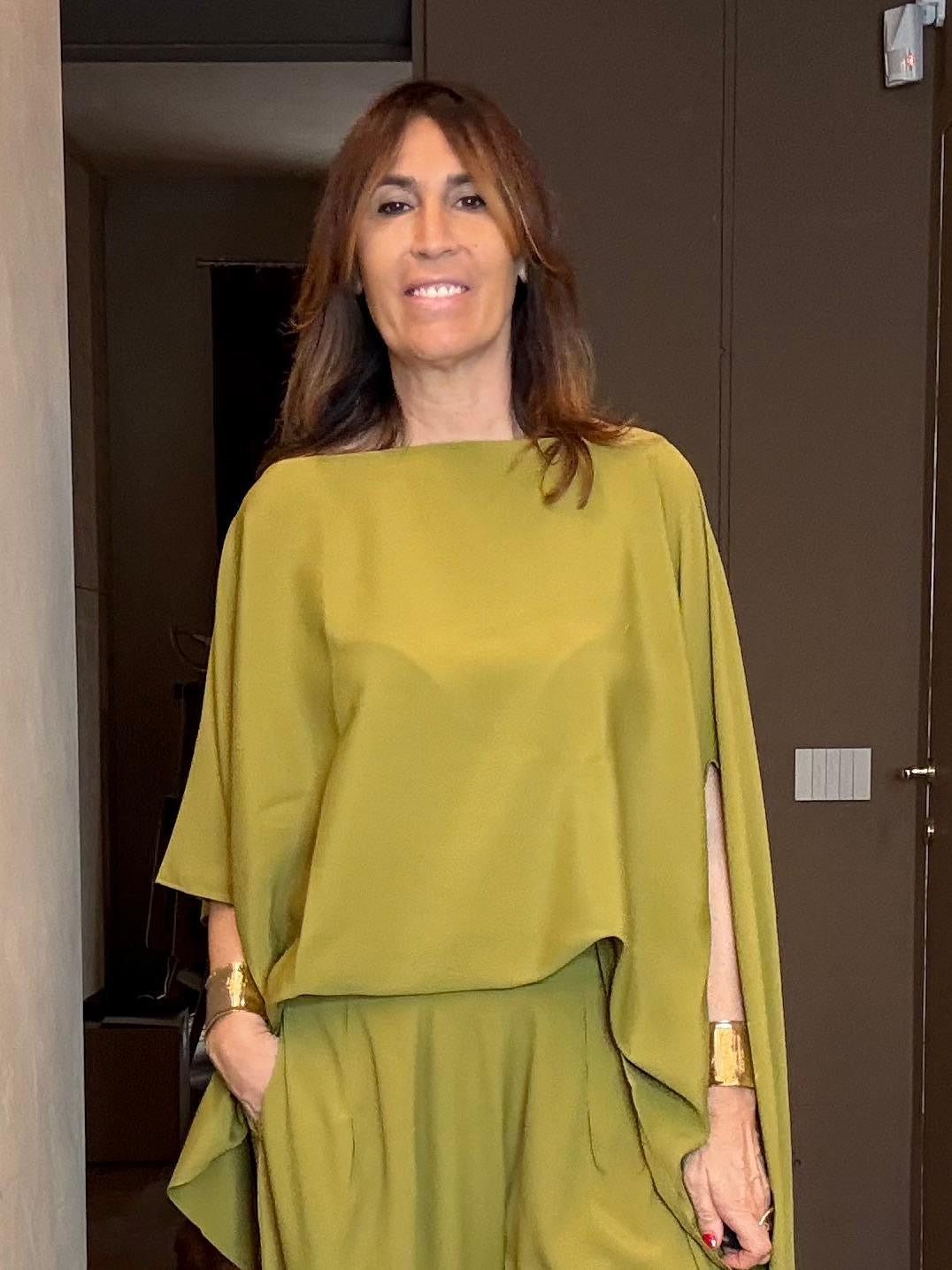 BLUSA SETA OLIVA