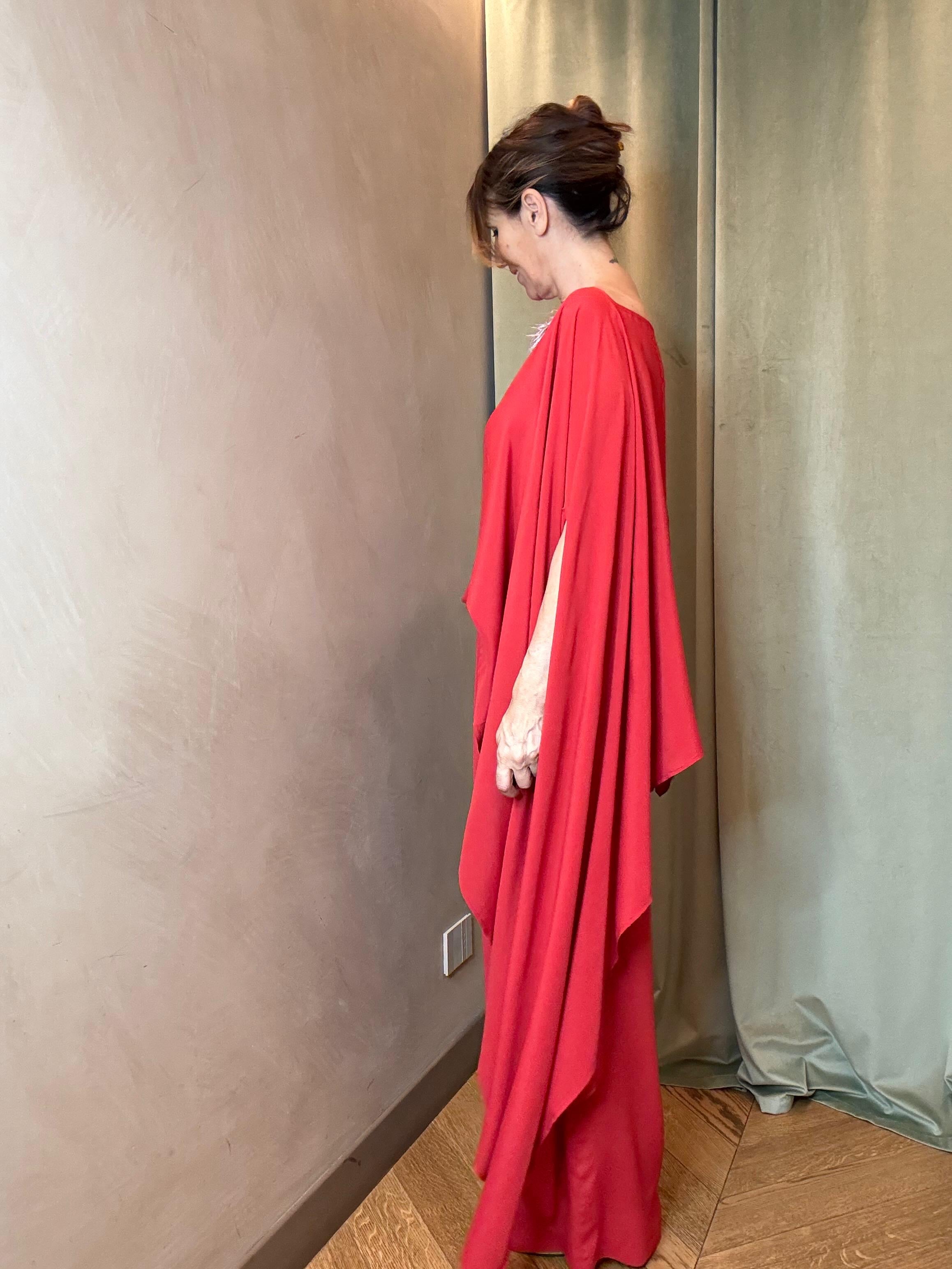 BLUSA SETA VERMIGLIO