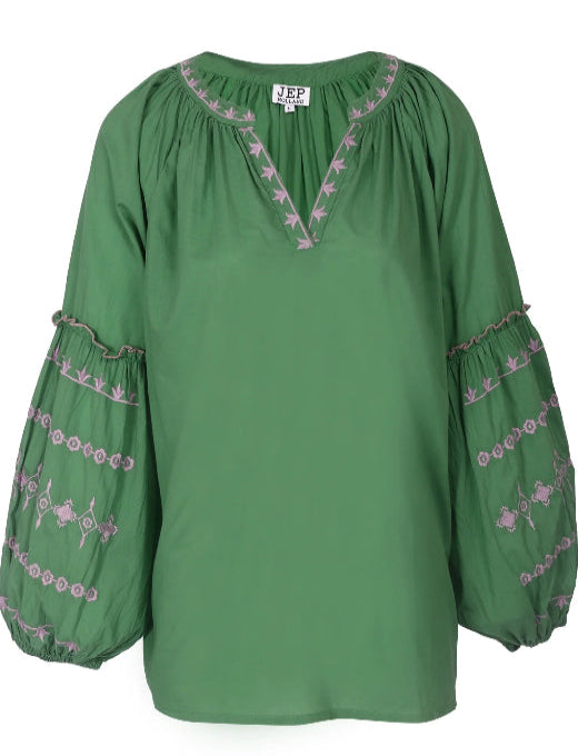STRAWBERRY SILK BLOUSE