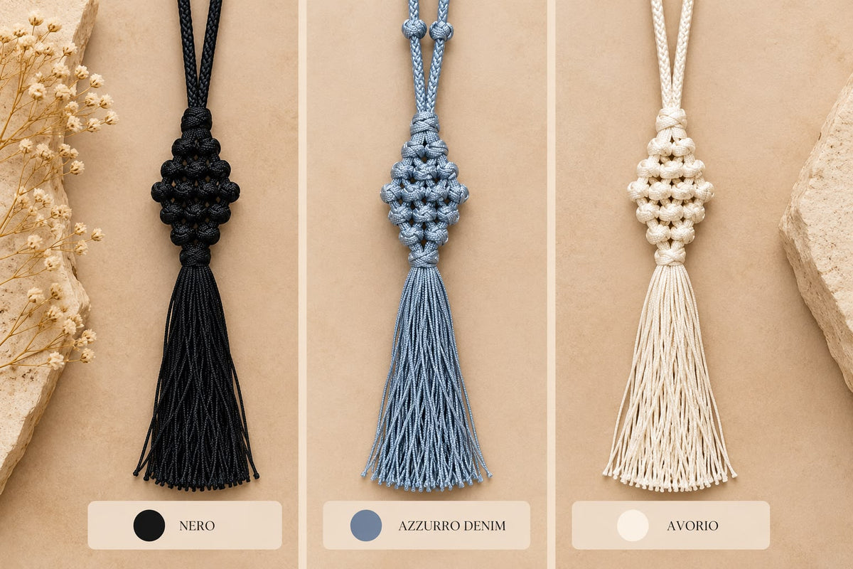 Collana nodi con nappina
