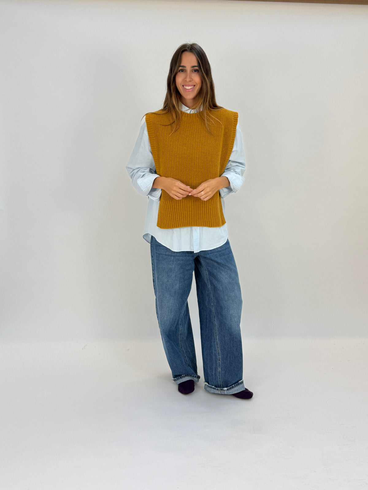 DAV01G Gilet girocollo - 41 ORO
