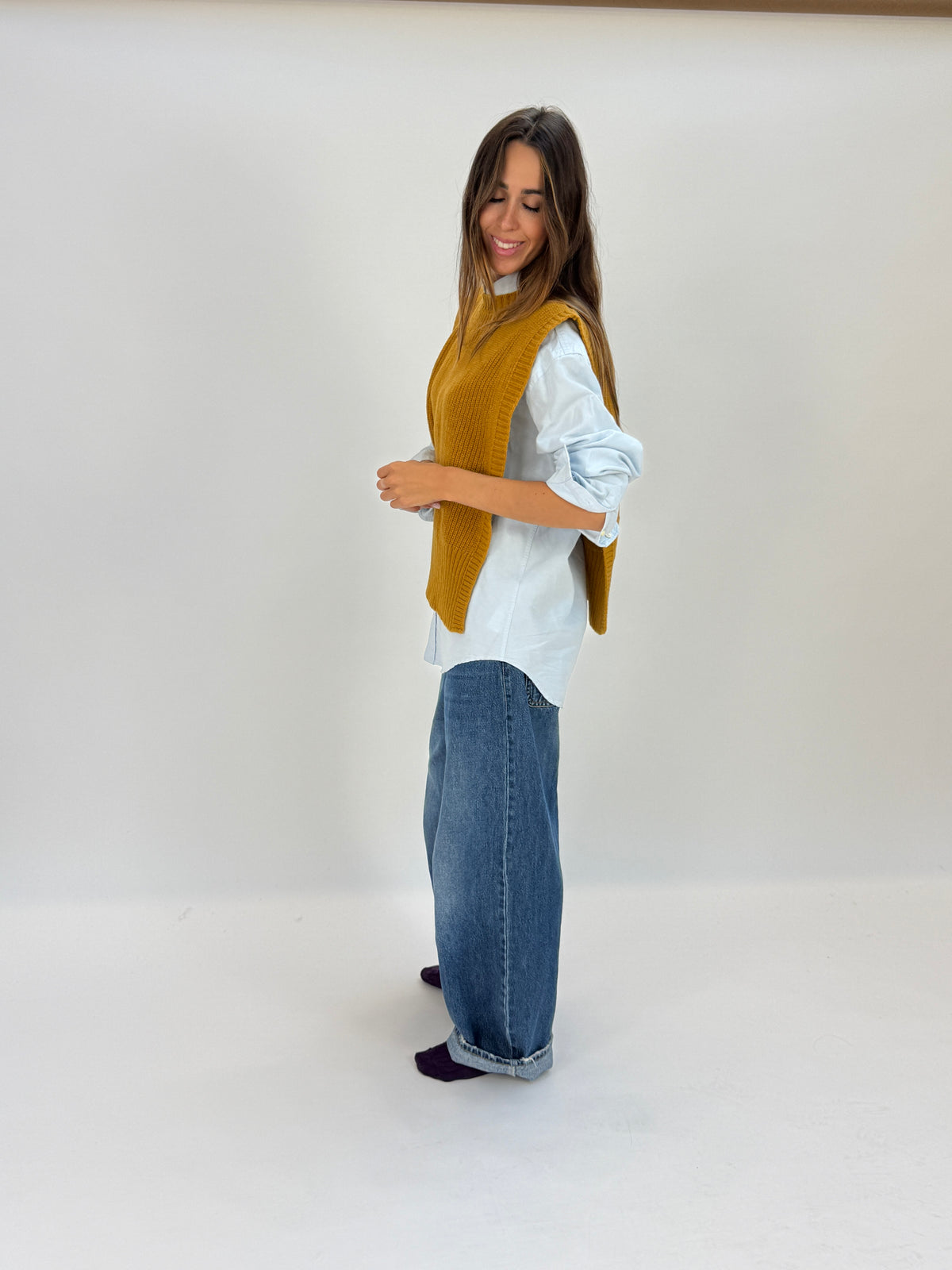 DAV01G Gilet girocollo - 41 ORO