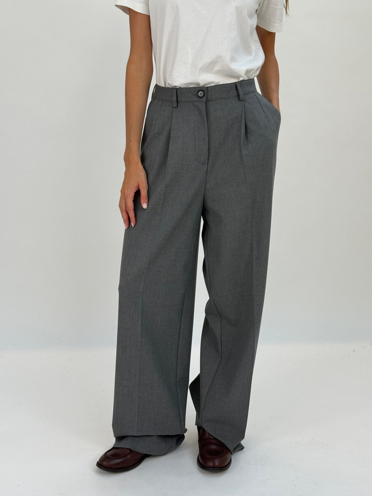 PS02 PANTALONE PINCES - 04 GRIGIO #Colore_04 GRIGIO