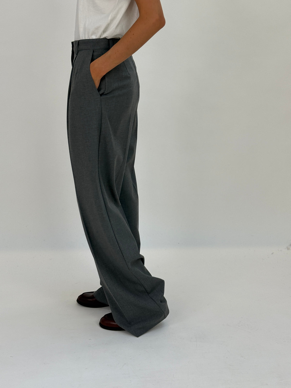 PS02 PANTALONE PINCES - 04 GRIGIO #Colore_04 GRIGIO