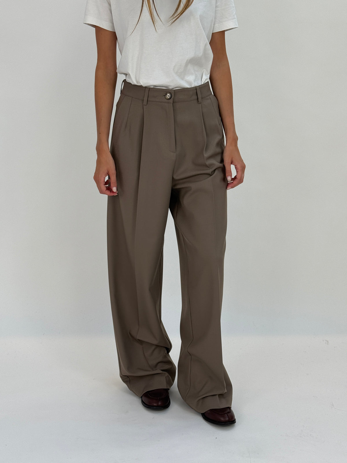PS02 PANTALONE PINCES - 25 FANGO #Colore_25 FANGO